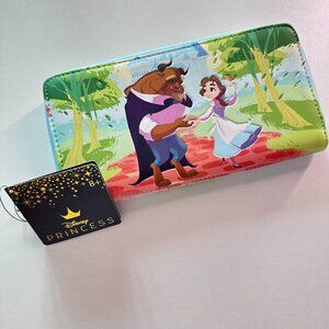 NWT Loungefly x Disney Beauty and the Beast Zip Around Wristlet Wallet